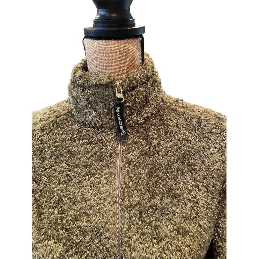 Avalanche Wear Women’s  Fleece Jacket Gold Zip-Up Size M Casual - Picture 2 of 10